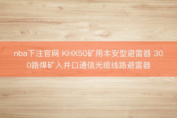 nba下注官网 KHX50矿用本安型避雷器 300路煤矿入井口通信光缆线路避雷器