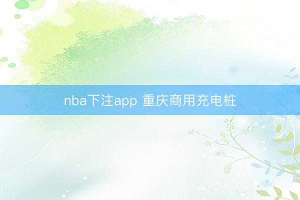 nba下注app 重庆商用充电桩