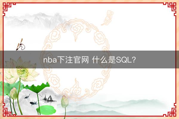 nba下注官网 什么是SQL？