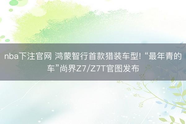 nba下注官网 鸿蒙智行首款猎装车型! “最年青的车”尚界Z7/Z7T官图发布