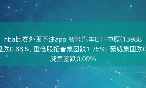 nba比赛外围下注app 智能汽车ETF中原(159888)开盘跌0.66%， 重仓股拓普集团跌1.75%， 豪威集团跌0.09%
