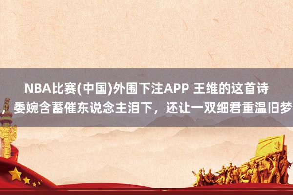 NBA比赛(中国)外围下注APP 王维的这首诗，委婉含蓄催东说念主泪下，还让一双细君重温旧梦