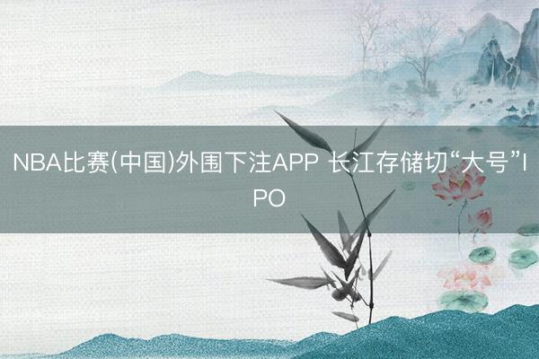 NBA比赛(中国)外围下注APP 长江存储切“大号”IPO
